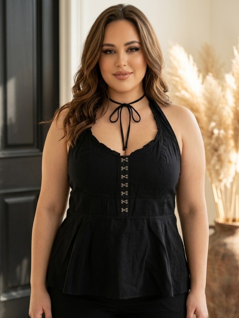 Torrid Babydoll Challis Corset Top Smocked Back Hook And Eyeplacket Plus Size 2
